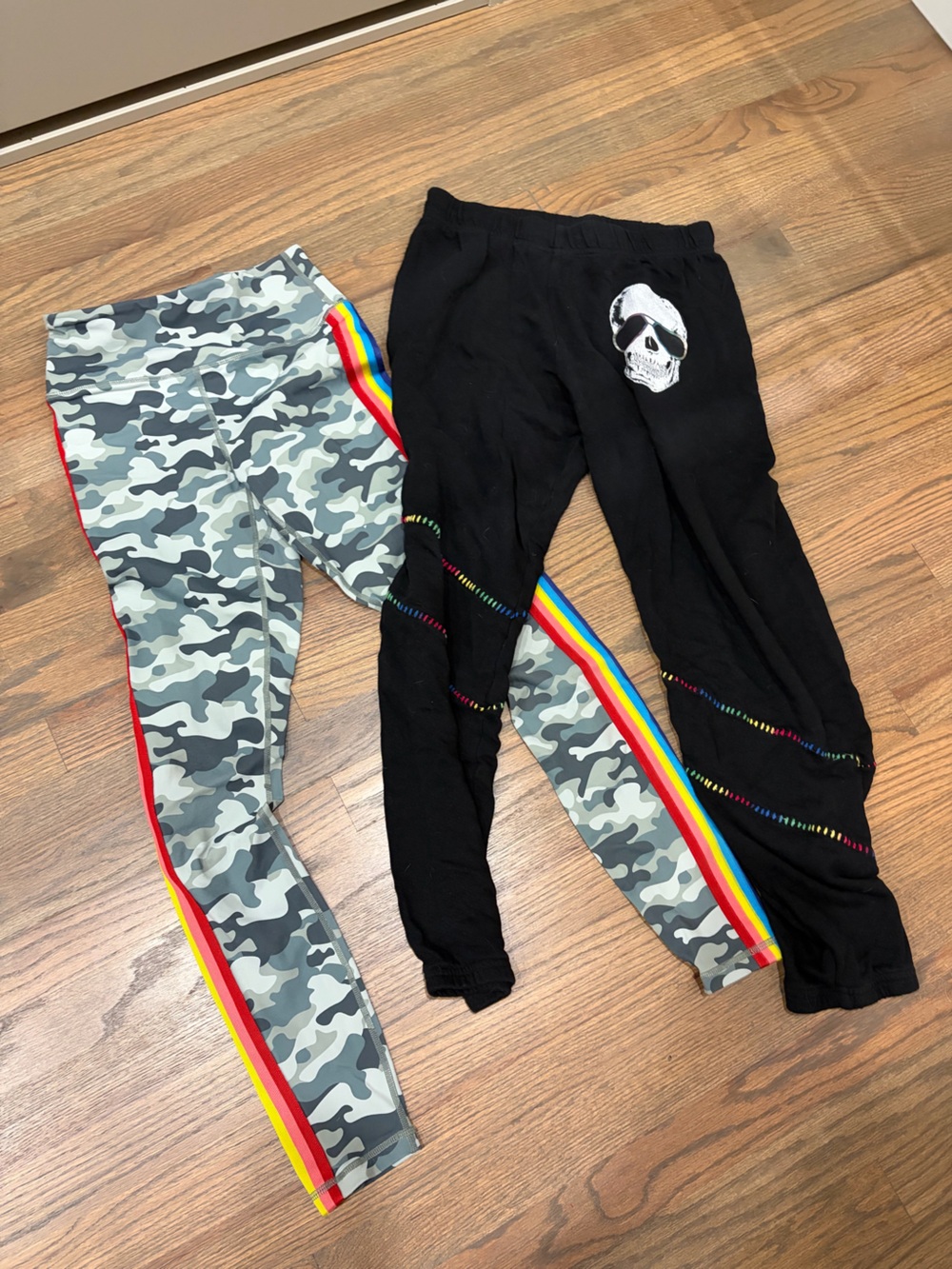 Spiritual Gangster Camo Leggings with Rainbow Side Stripe and Lauren Moshi Jogge